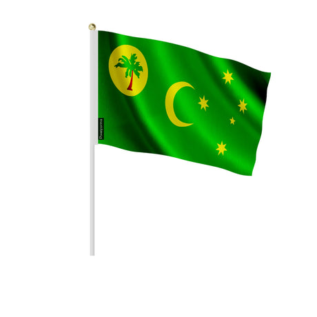 Mini drapeau îles cocos à tenir en main en polyester