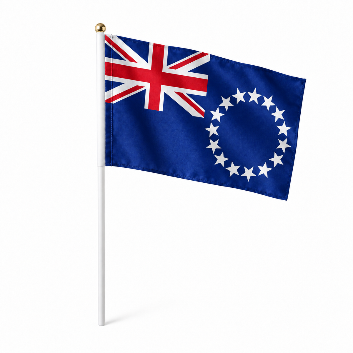 Mini drapeau Îles Cook réaliste en polyester
