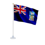 Mini drapeau îles malouines polyester avec ventouse