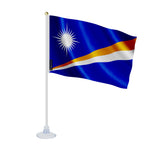 Mini drapeau îles marshall polyester avec ventouse
