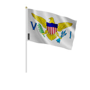 Mini drapeau îles vierges des états-unis en polyester main