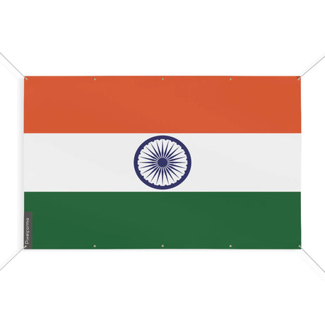 Mini drapeau inde en polyester résistant avec œillets