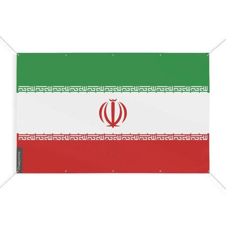 Mini drapeau iran en polyester résistant avec œillets