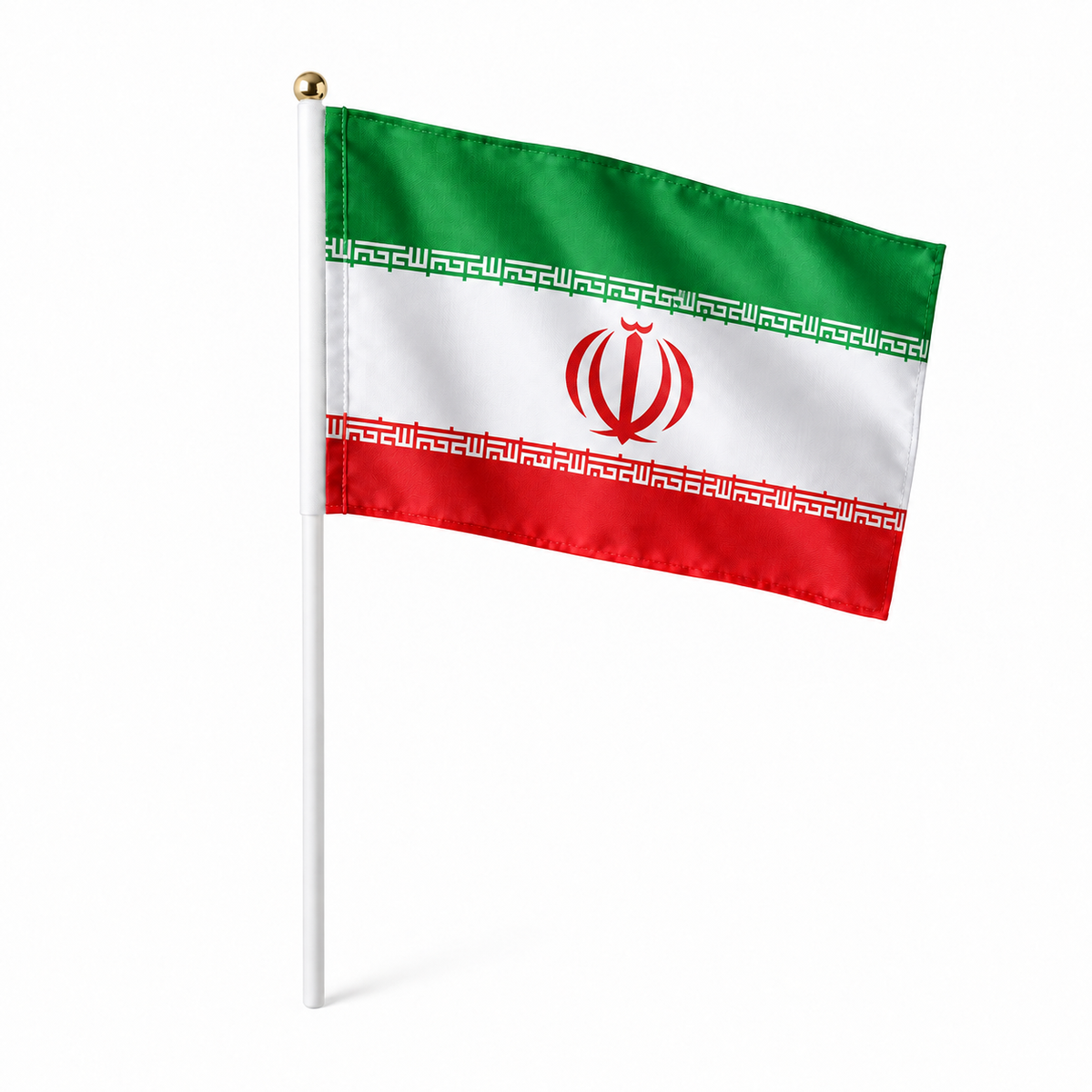 Mini drapeau Iran en polyester – photo produit réaliste