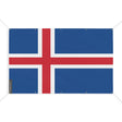 Mini drapeau islande en polyester avec œillets résistants