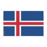 Mini drapeau islande en polyester avec œillets résistants