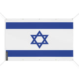Mini drapeau israël en polyester avec œillets résistants