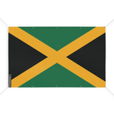 Mini drapeau jamaïque en polyester avec œillets résistants
