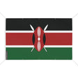 Mini drapeau kenya en polyester à œillets résistant