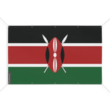 Mini drapeau kenya en polyester à œillets résistant
