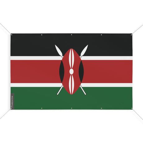 Mini drapeau kenya en polyester à œillets résistant