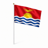 Mini drapeau Kiribati en polyester à tenir à la main - rendu réaliste