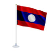 Mini drapeau laos en polyester avec ventouse discrète