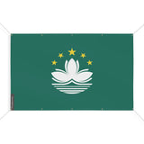 Mini drapeau macao en polyester avec œillets résistants