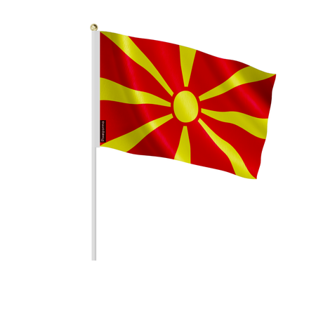 Mini drapeau macédoine du nord en plusieurs tailles - pixelforma