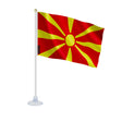 Mini drapeau macédoine du nord polyester avec ventouse