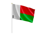 Mini drapeau madagascar en polyester à tenir à la main