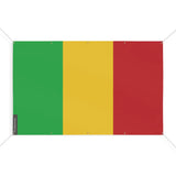 Mini drapeau mali en polyester résistant avec œillets