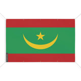 Mini drapeau mauritanie polyester résistant avec œillets