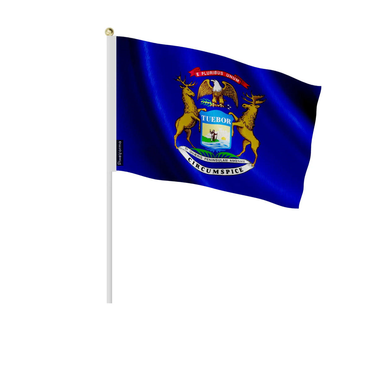 Mini drapeau michigan en polyester à tenir à la main