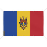 Mini drapeau moldavie en polyester avec œillets résistants