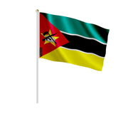 Mini drapeau mozambique en polyester à tenir à la main