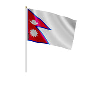 Mini drapeau népal en polyester à tenir à la main