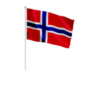Mini drapeau norvège polyester à tenir à la main