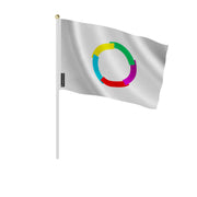 Mini drapeau organisation internationale polyester à la main