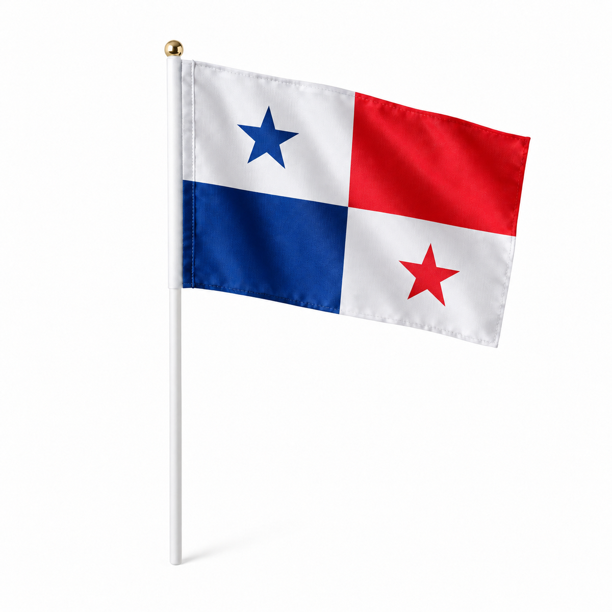 Mini drapeau Panama en polyester à tenir à la main - rendu réaliste