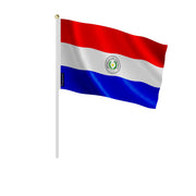Mini drapeau paraguay à main en polyester pour décoration