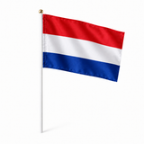 Mini drapeau Pays-Bas réaliste en polyester à tenir à la main