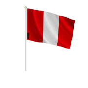 Mini drapeau pérou en polyester à tenir à la main
