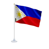Mini drapeau philippines en polyester avec ventouse pratique