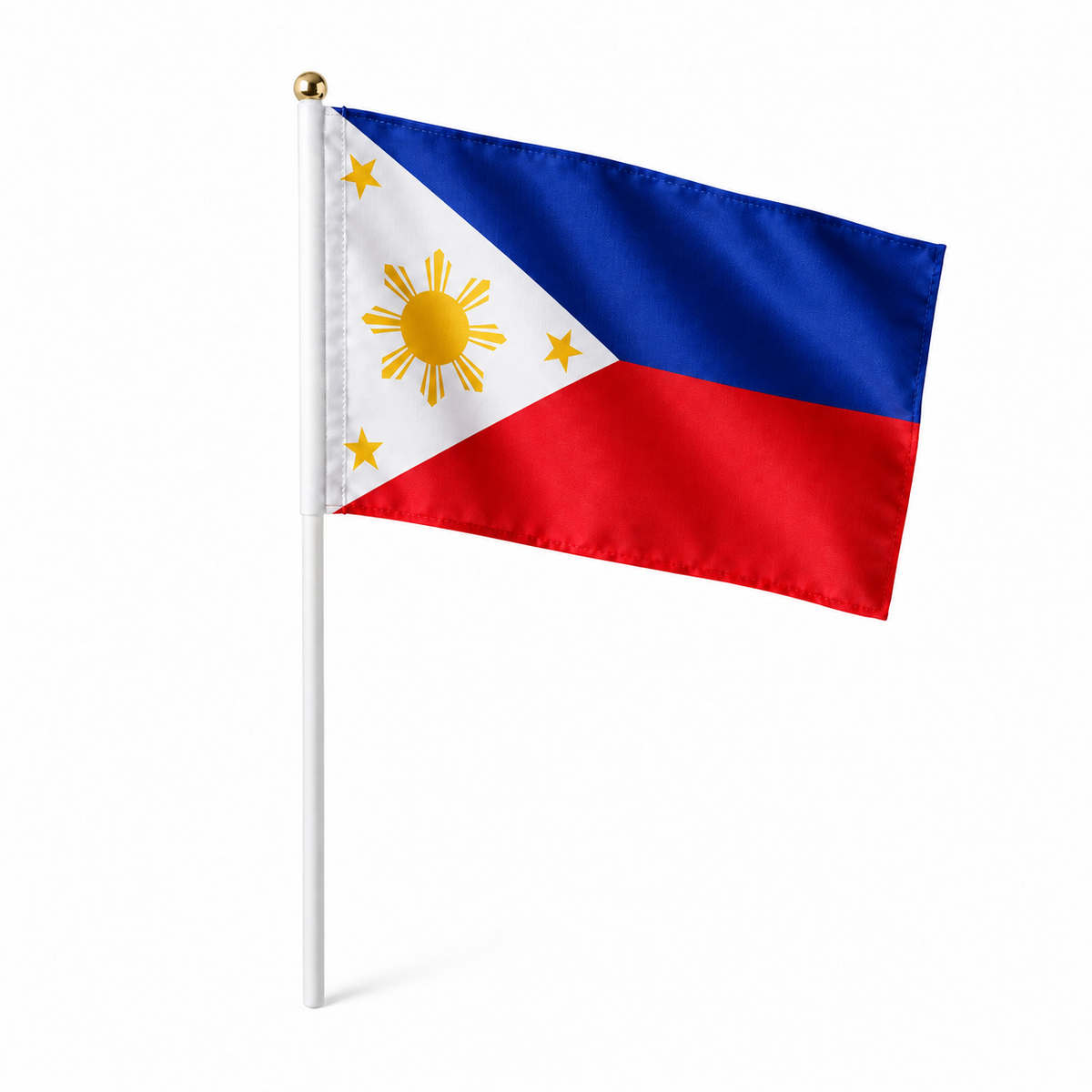 Mini drapeau Philippines réaliste en polyester à tenir à la main