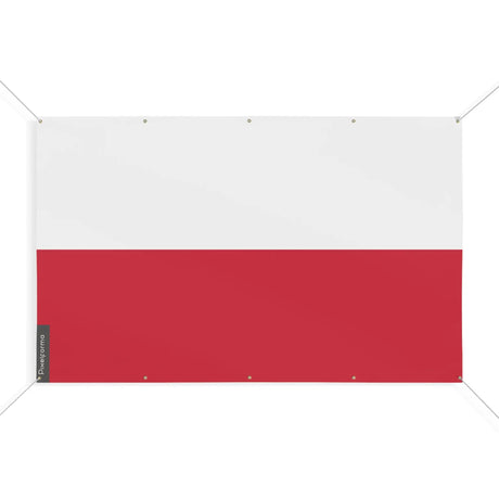 Mini drapeau pologne en polyester avec œillets résistants