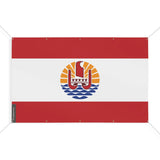 Mini drapeau polynésie française polyester résistant œillets