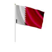 Mini drapeau qatar en polyester à main pour célébrations