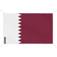 Mini drapeau qatar en polyester résistant avec œillets