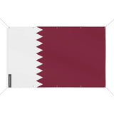 Mini drapeau qatar en polyester résistant avec œillets