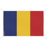 Mini drapeau roumanie en polyester résistant avec œillets