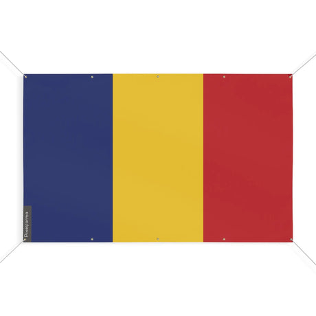 Mini drapeau roumanie en polyester résistant avec œillets
