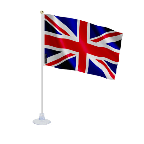 Mini drapeau royaume-uni en polyester avec ventouse