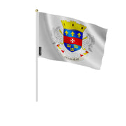 Mini drapeau saint-barthélemy en polyester à main