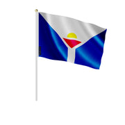 Mini drapeau saint-martin en polyester à tenir à la main