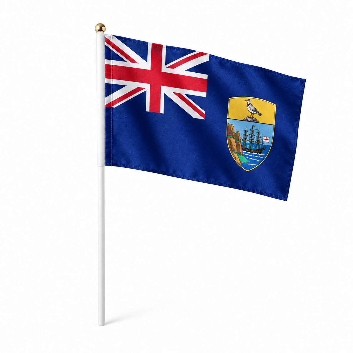 Mini drapeau Sainte-Hélène réaliste en polyester