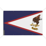 Mini drapeau samoa américaines polyester résistant œillets