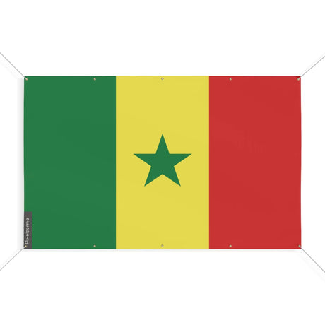 Mini drapeau sénégal en polyester résistant avec œillets