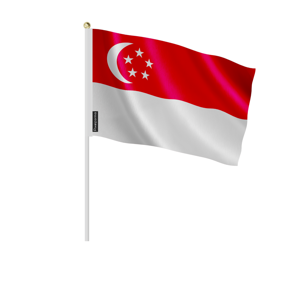 Mini drapeau singapour en plusieurs tailles - pixelforma