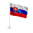 Mini drapeau slovaquie en polyester avec ventouse